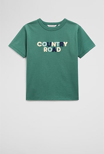 Organically Grown Cotton Boucle Logo T-Shirt
