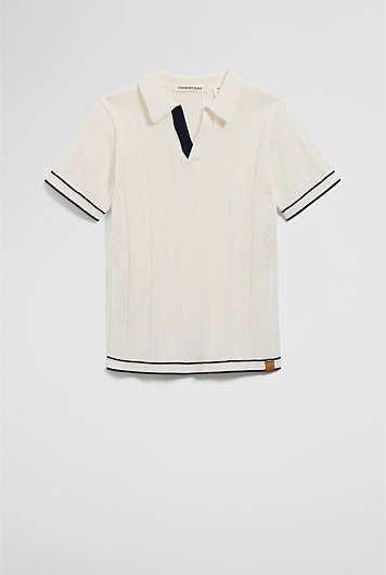 Organically Grown Cotton Knit Polo
