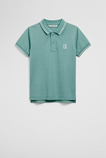 Organically Grown Cotton Logo Polo Shirt