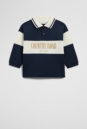Organically Grown Cotton Logo Rugby T-Shirt