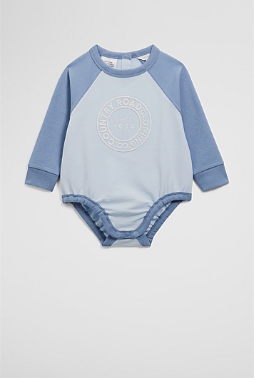 Organically Grown Circle Logo Sweat Bodysuit