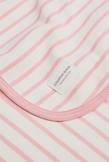 Organically Grown Cotton Stripe Rib Blanket