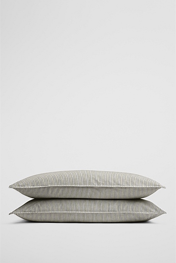 Brae Australian Cotton Stripe Standard Pillowcase Pair