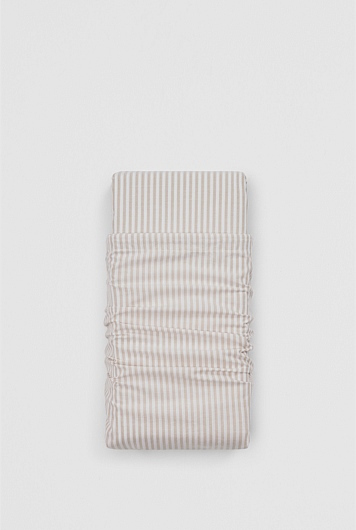 Brae Australian Cotton Stripe Queen Flat Sheet