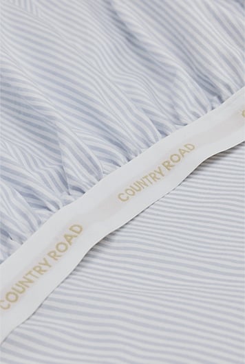 Brae Australian Cotton Stripe Queen Fitted Sheet