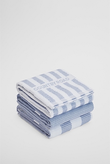 CR Stripe Verified Australian Cotton Tea Towel Pack of 3