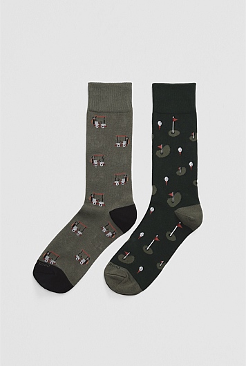 Australian Cotton Blend Golf Sock Pack of 2
