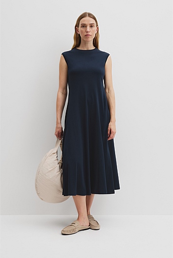 Stitch Detail Midi Dress