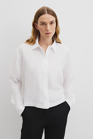 Organically Grown Linen Crop Shirt