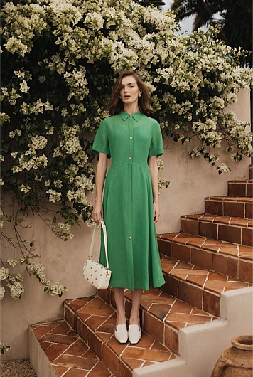 Panelled Detail Midi Dress