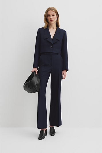 Wool Bootleg Pant