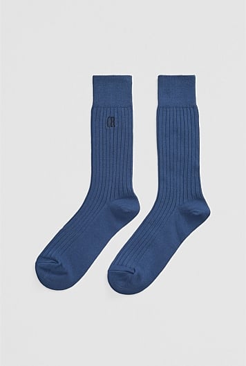 Australian Cotton Blend CR Rib Crew Sock