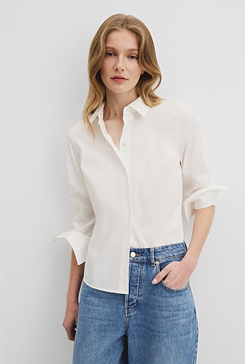 Fitted Poplin Shirt