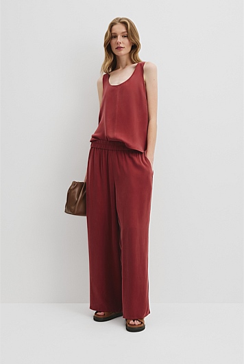 Pull-On Cupro Pant