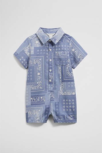 Paisley Print Romper
