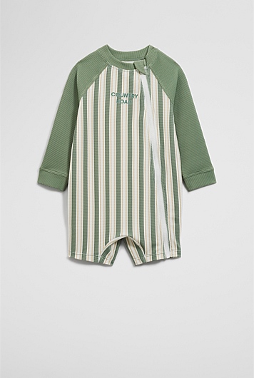 Stripe Logo Swimsuit