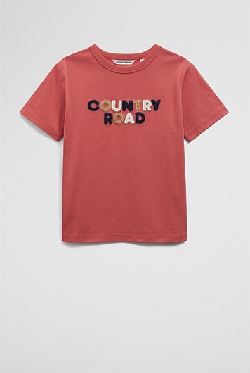 Organically Grown Cotton Boucle Logo T-Shirt