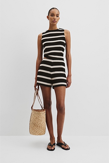Stripe Textured Short