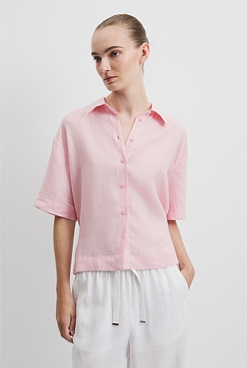 Organically Grown Linen Short Sleeve Shirt
