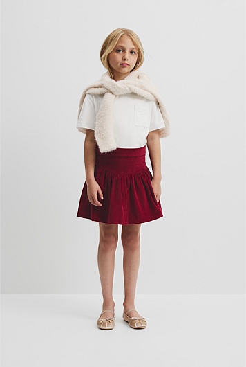 Organically Grown Cotton Cord Flounce Skirt