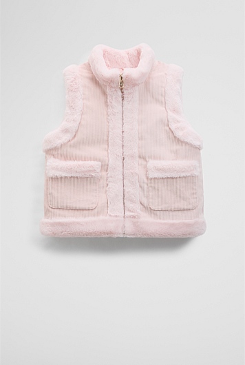 Reverse Faux Fur Vest