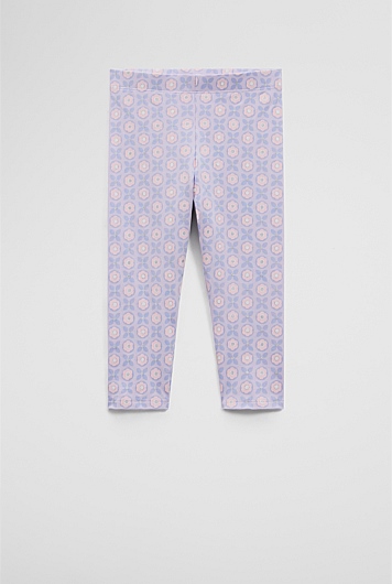 Organically Grown Cotton Blend Geometric Legging