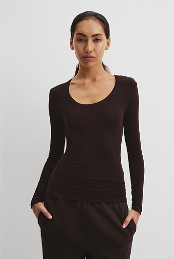 Cupro Rib Top