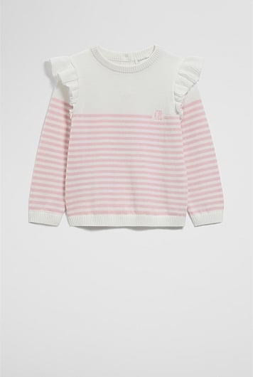 Organically Grown Cotton Logo Frilled Knit