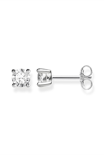 Classic Ear Studs In Silver