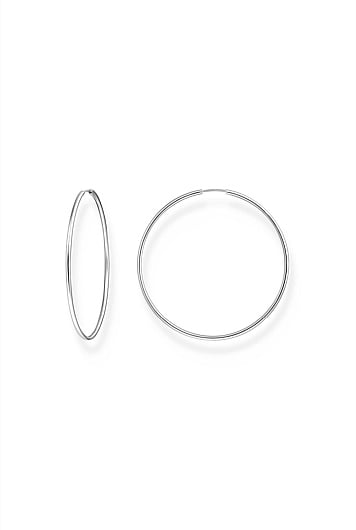 Essential Large Hoop Earrings In Silver
