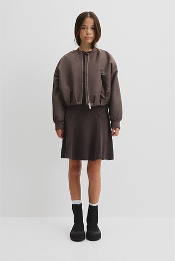 Teen Rib Long Sleeve Knit Dress