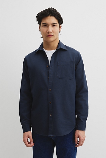 Regular Fit Cotton Waffle Shirt