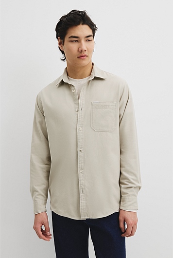 Regular Fit Brushed Cotton Shirt