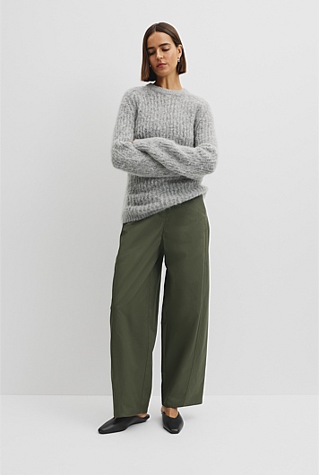 Fluffy Crew Neck Knit
