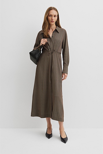 Print Shirt Dress
