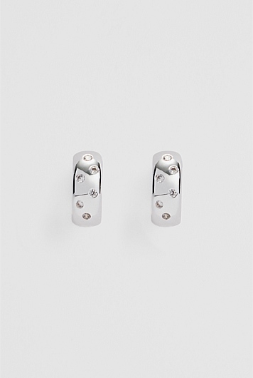 Mara Crystal Hoop Earring