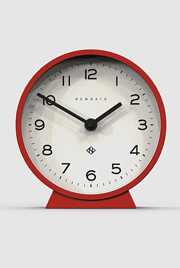 M Mantel Clock - Fire Engine Red