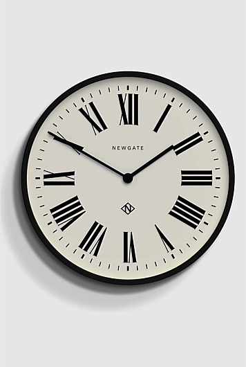 Number Three Clock - Italian Black