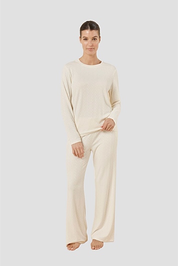 Ellie Lightweight Velour Cable Knit Set