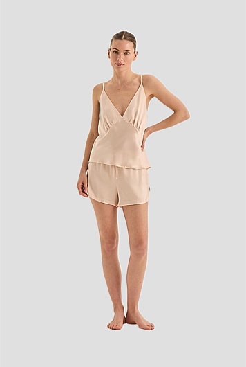 Amethyst Pure Silk Cami And Shorts Set