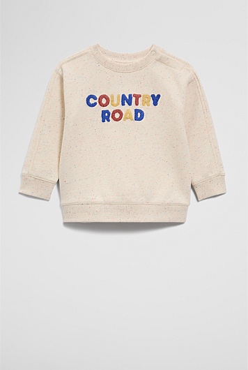 Contrast Boucle Sweat