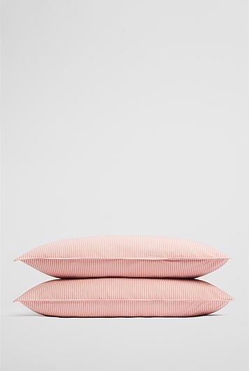 Brae Australian Cotton Stripe Standard Pillowcase Pair