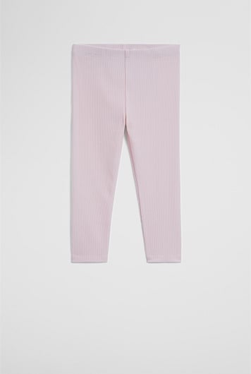 Organically Grown Cotton Blend Solid Rib Legging