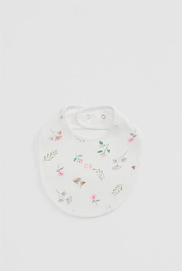 Organically Grown Cotton Blend Pointelle Bib