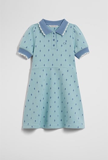 Australian Cotton Short Sleeve Jacquard Polo Dress