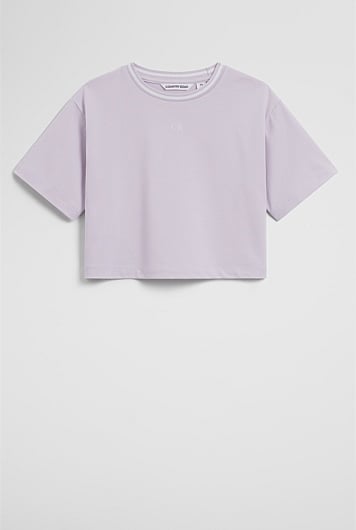 Australian Cotton Short Sleeve Crop Boxy T-Shirt