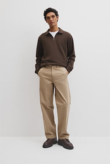 Relaxed Cotton Twill Pant
