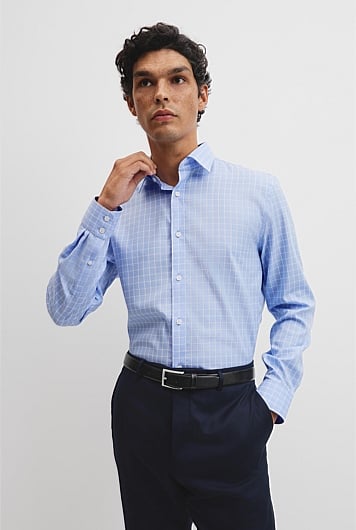 Slim Fit Check Travel Shirt