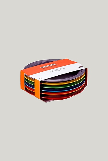 Stoneware Rainbow Set Of 6 Dinner Plates 27cm
