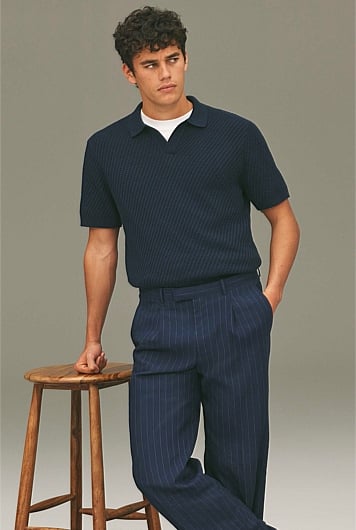 Australian Cotton Basket Knit Polo